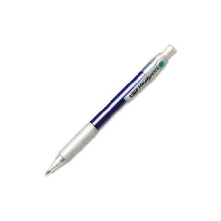 Bic Bic Velocity Mechanical Pencil, Refillable, Rubber Grip, 0.9mm, Black Barrel, Dozen MV11BK